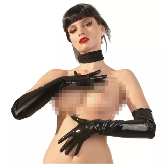 LATEX - unisex pitkä käsineet - musta - XL