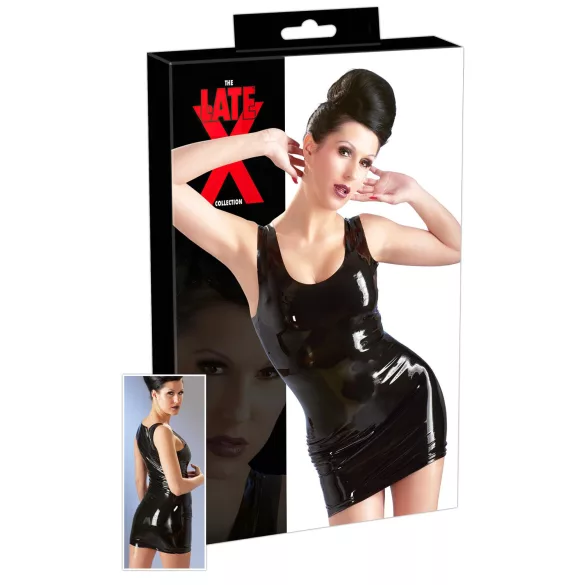Latex hihaton minimekko (musta)