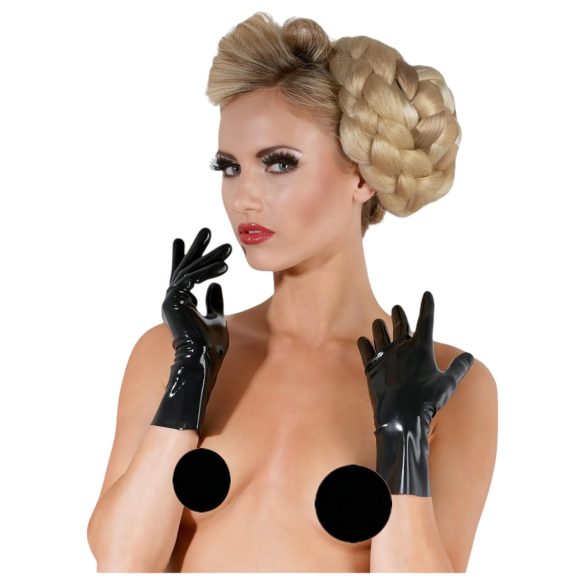 LATEX - lyhyt, unisex käsineet (musta)