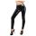 LATEX - vetoketjulliset leggingsit (musta) - M
