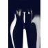 LATEX - vetoketjulliset leggingsit (musta) - M