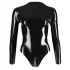 Latex-pitkähihainen naisten body (musta) - L