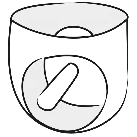 Latex miesten alushousut sisäisellä peniksellä ja anustildolla (musta) - L