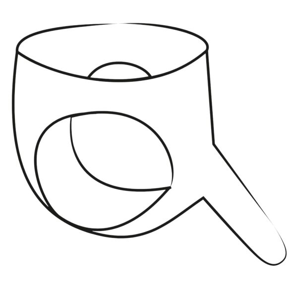 LATEX - lateksiboksi ulkoisella dildolla - musta (S-L)