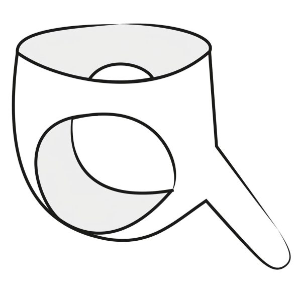 LATEX - lateksiboksi ulkoisella dildolla - musta (S-L)