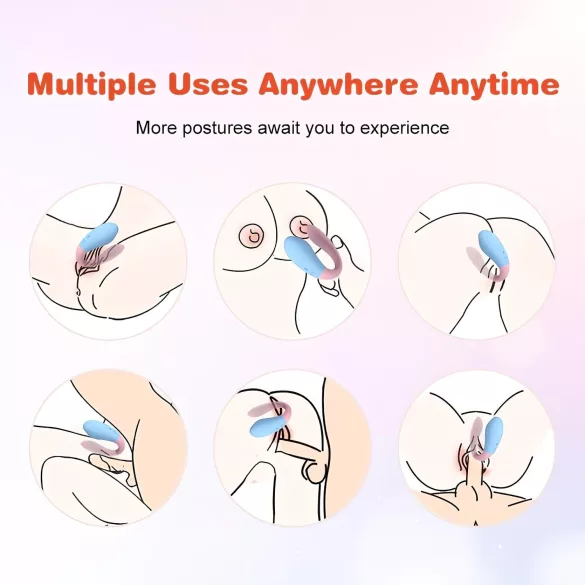 Mrow 03 - parivibraattori - ladattava, vedenkestävä - sininen/pinkki