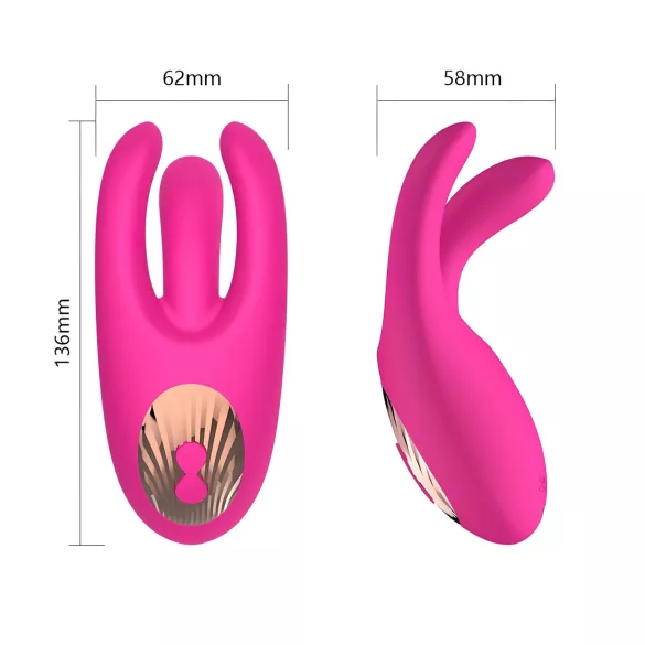 Mrow - klitoriskiihotin vibraattori - 3 haaraa - ladattava - pinkki