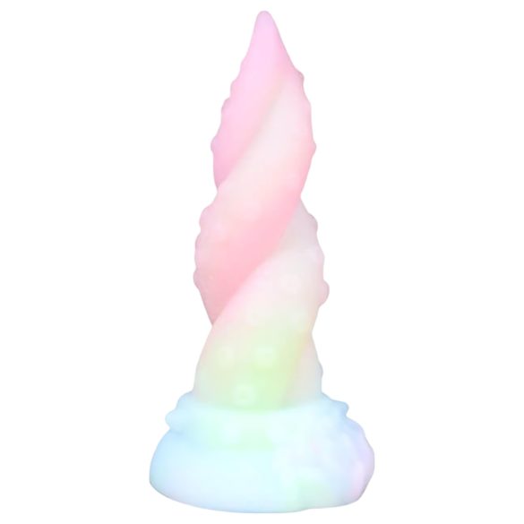 OgazR Kraken - kierretty mustekala dildo - 18 cm (sateenkaari)