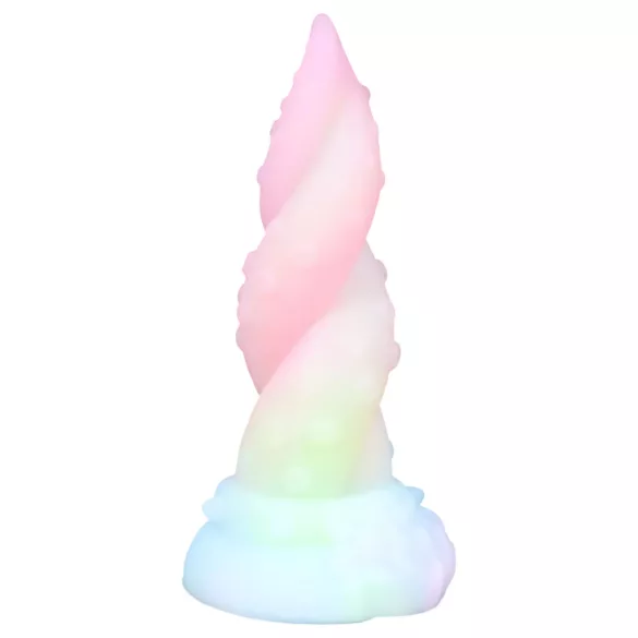 OgazR Kraken - kiemurtu mustekalan tentakkeli dildo - 18 cm - sateenkaari