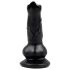 Eläinten himot - koira dildo - 12cm (musta)