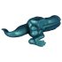 Dinosaurus-silikonidildo 26 cm (turkoosi)