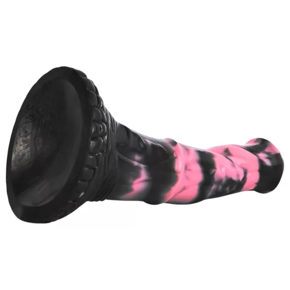 Bad Horse - silikoninen hevosenpenisdildo - 18 cm (musta‑pinkki)