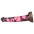 Villi Hevonen - 24cm silikonidildo (ruskea-pinkki)