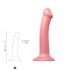 Strap-on-me Metallic Shine M - ihoystävällinen dildo (metallin pinkki)