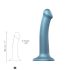 Strap-on-me Metallinhohtoinen Dildo M - ihoystävällinen (metallinsininen)