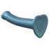 Strap-on-me Metallinhohtoinen Dildo M - ihoystävällinen (metallinsininen)