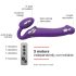 Strap-on-me M - kiinnitettävä vibraattori ilman hihnaa (violetti)
