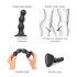 Strap-on Balls S - kuppikupilla varustettu dildo (musta)