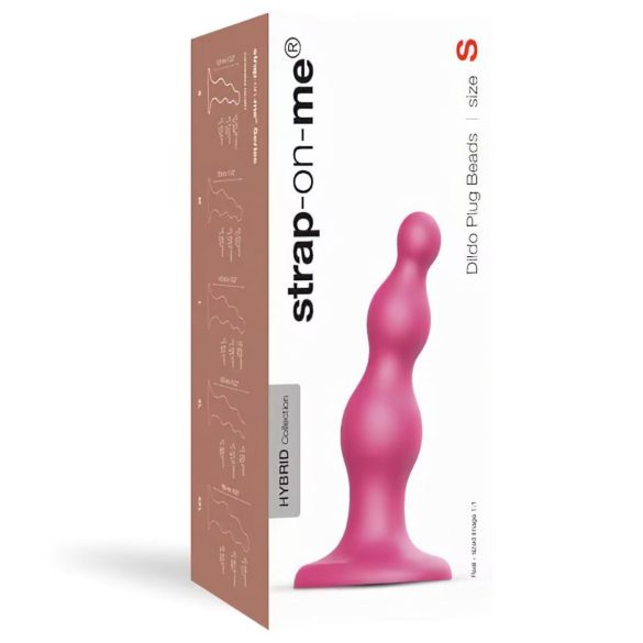 Strap-on-me Beats S - helmisetti, imukupilla varustettu dildo (pinkki)