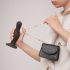 Strap-on-me Curvy S - aaltoileva imukuppidildo (musta)