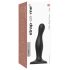 Strap-on-me Curvy S - aaltoileva imukuppidildo (musta)