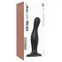 Strap-on-me Curvy M - aaltoileva imukuppidildo (musta)