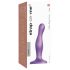 Strap-on-me Curvy S - aaltoileva, imukuppikiinnitteinen dildo (violetti)