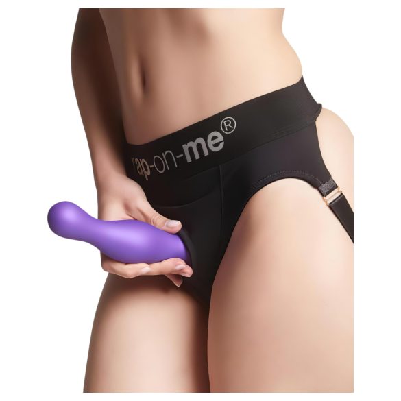 Strap-on-me Curvy S - aaltoileva, imukuppikiinnitteinen dildo (violetti)