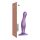Strap-on-me Curvy M - aaltoileva, imukupilla varustettu dildo (liila)