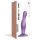 Strap-on-me Curvy M - aaltoileva, imukupilla varustettu dildo (liila)