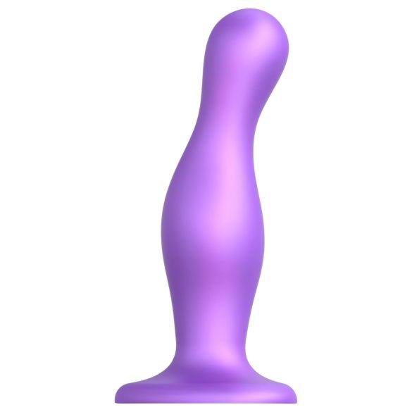/ Strap-on-me Curvy L - aaltoileva, imukupilla varustettu dildo (violetti)