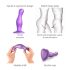/ Strap-on-me Curvy L - aaltoileva, imukupilla varustettu dildo (violetti)