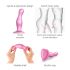 Strap-on-me Curvy M – Aaltomuotoinen Imukuppidildo (pinkki)
