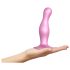 Strap-on-me Curvy M – Aaltomuotoinen Imukuppidildo (pinkki)