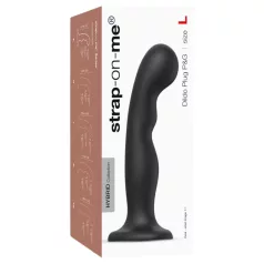 Strap-on-me - dildo - taipuisa, imukupilla - musta - P&G L