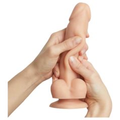Strap-on-me - kaksikerroksinen dildo imukupilla - natraali