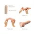 Strap-on-me - kaksikerroksinen dildo imukupilla - natraali