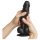 Strap-on-me S - kaksikerroksinen, imukupillinen dildo (musta)