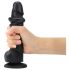 Strap-on-me S - kaksikerroksinen, imukupillinen dildo (musta)