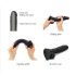 Strap-on-me S - kaksikerroksinen, imukupillinen dildo (musta)