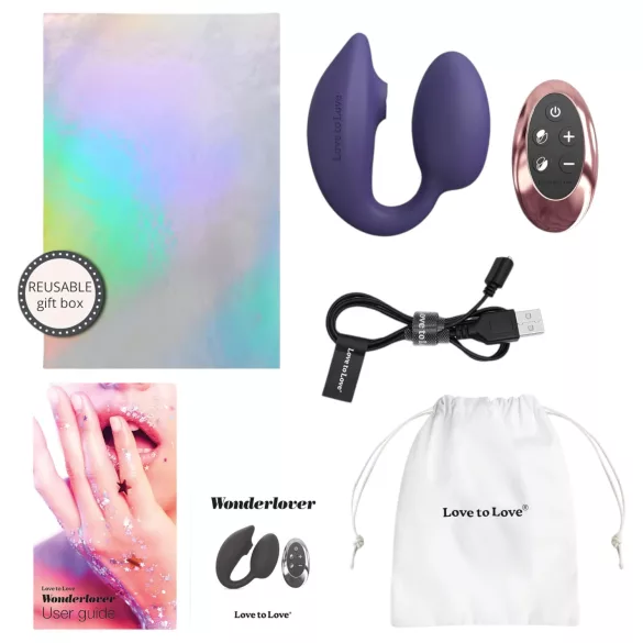 Love to Love Wonderlover - klitoriksen ja G-pisteen vibraattori (tumman violetti)