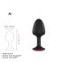 Dorcel Geisha Plug Ruby M - Pinkki kivetty anaalitappi (musta)
