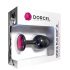 Dorcel Geisha Plug Ruby M - Pinkki kivetty anaalitappi (musta)