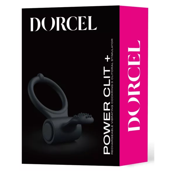 Dorcel Power Clit Plus - ladattava, värisevä penisrengas (musta)
