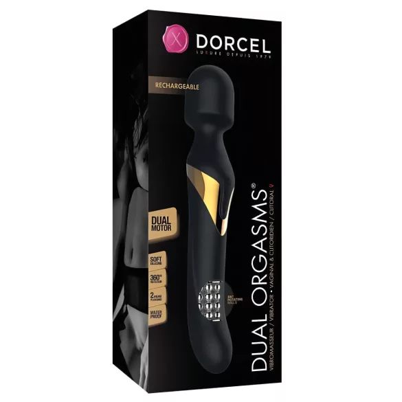 Dorcel - 2in1 vibraattori ja hieroja - kaksitoiminen - musta