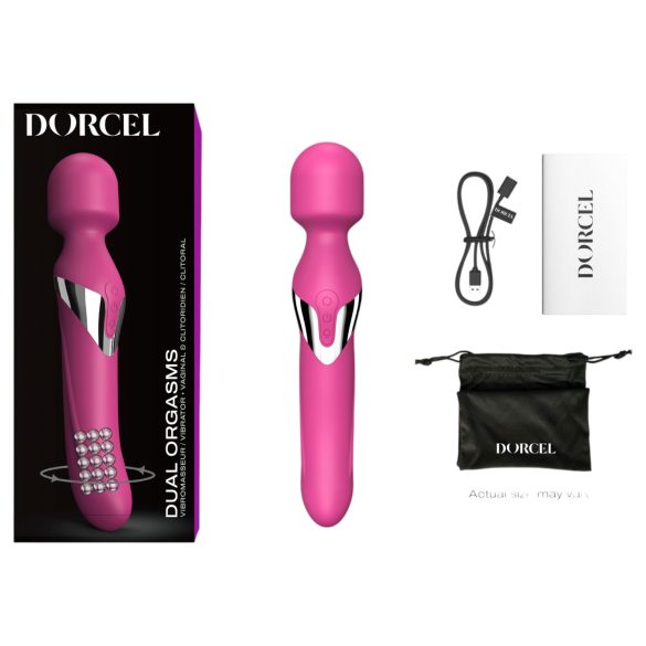 Dorcel Dual Orgasms - ladattava 2in1 vibraattori hierontaan - pinkki