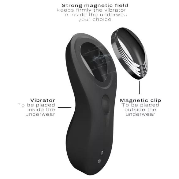 Dorcel Discreet Vibe + - ladattava, langaton klitorisvibraattori (musta)