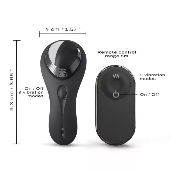 Dorcel Discreet Vibe + - ladattava, langaton klitorisvibraattori (musta)