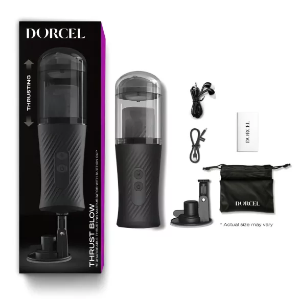 Dorcel - sähköinen työntävä masturbaattori - musta