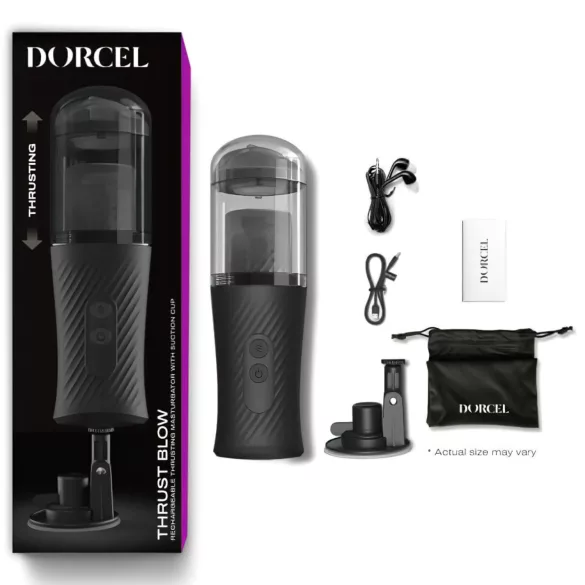 Dorcel - sähköinen työntävä masturbaattori - musta